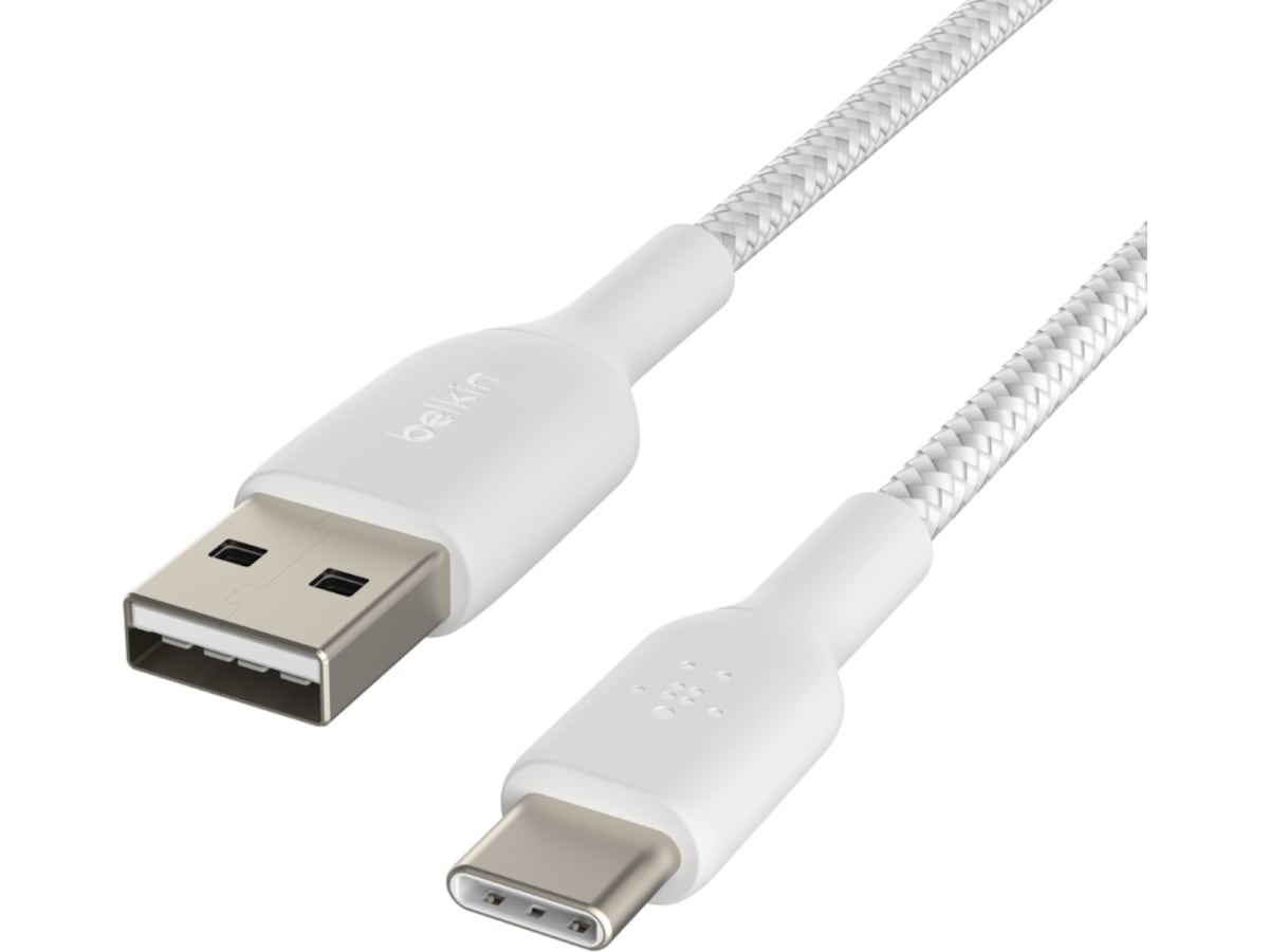 Belkin USB-A till USB-C kabel 2m (vit) USB-kablar
