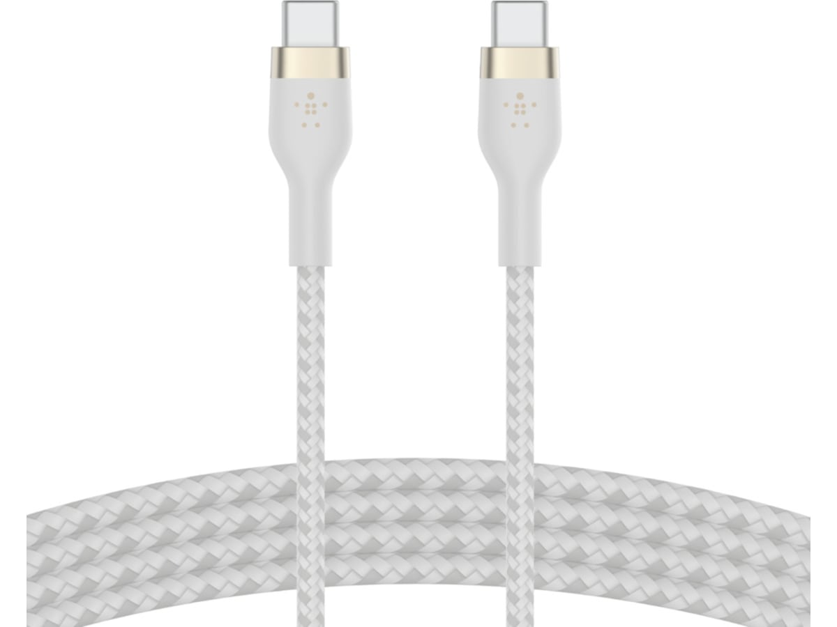 Belkin USB-C till USB-C kabel 2m (vit) USB-kablar