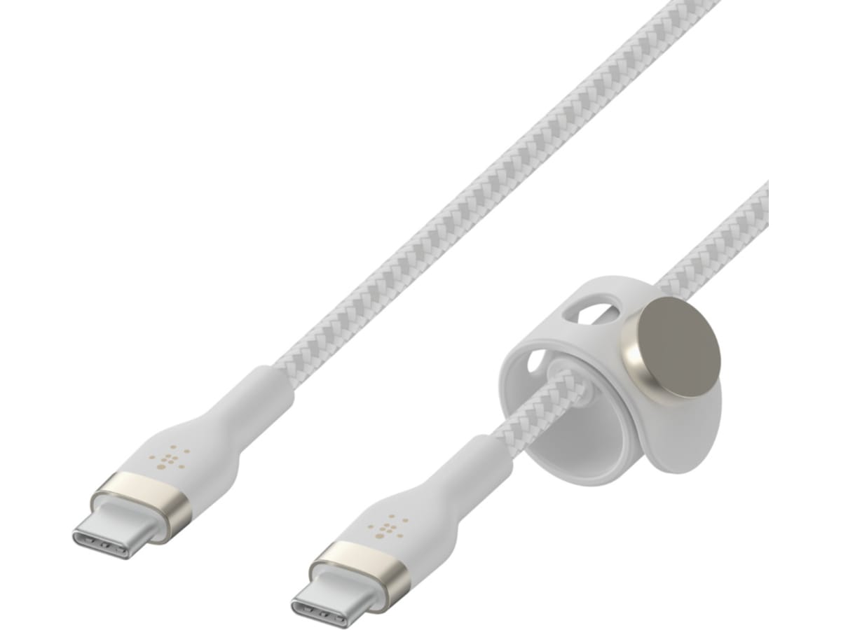 Belkin USB-C till USB-C kabel 2m (vit) USB-kablar