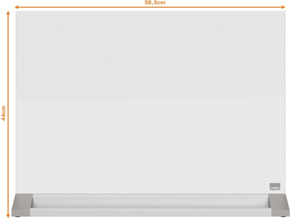 Nobo tvåsidig skrivbordstavla i glas - 60x45 cm Tillbehör till arbetsstationer och kontorsbås