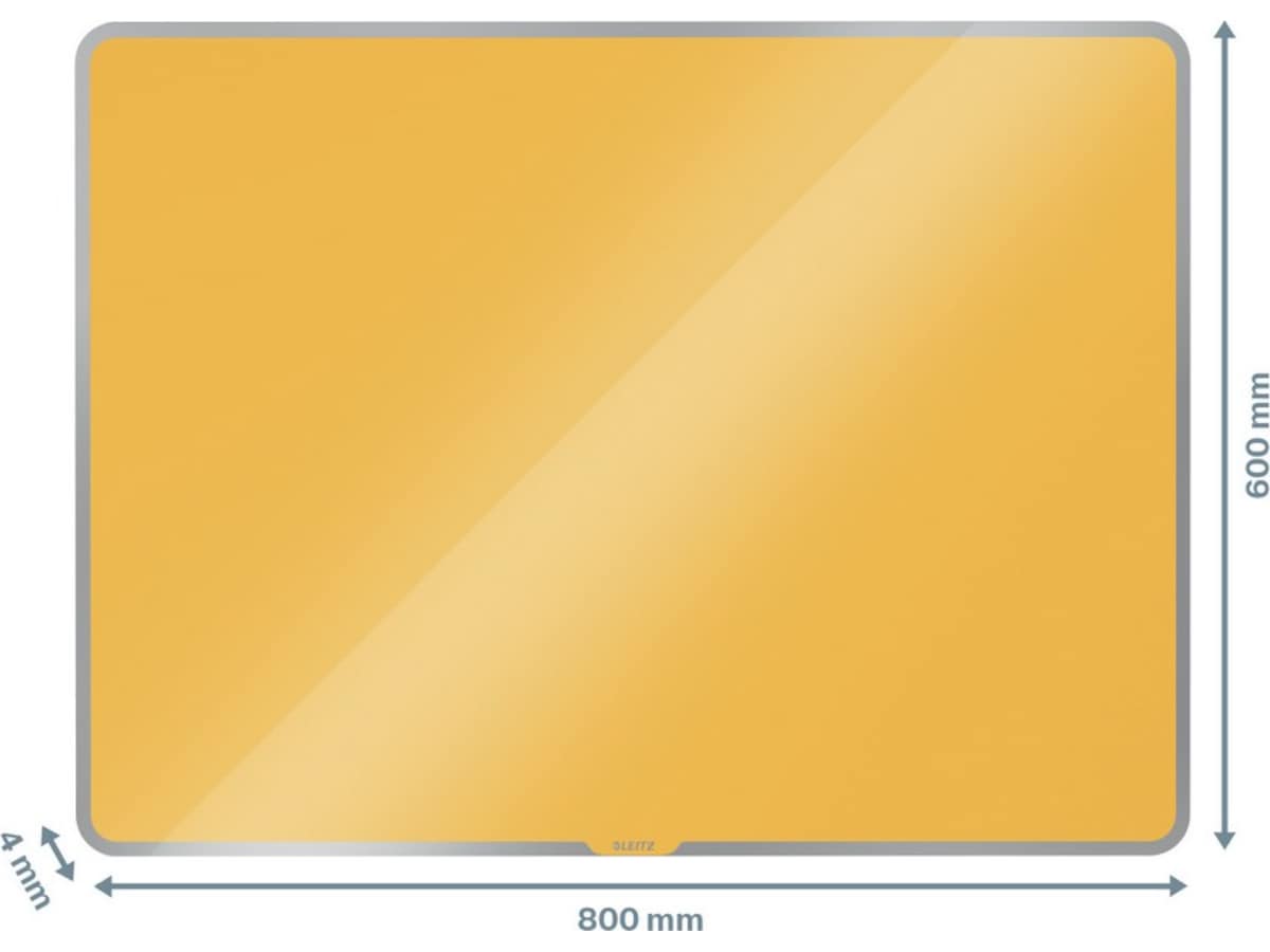 Leitz Cosy Glastavla - magnetisk whiteboard 80x60 cm - varm gul Whiteboards