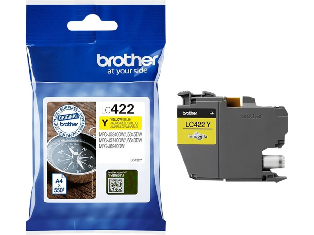 Brother bläck LC422Y Gul Bläckpatron