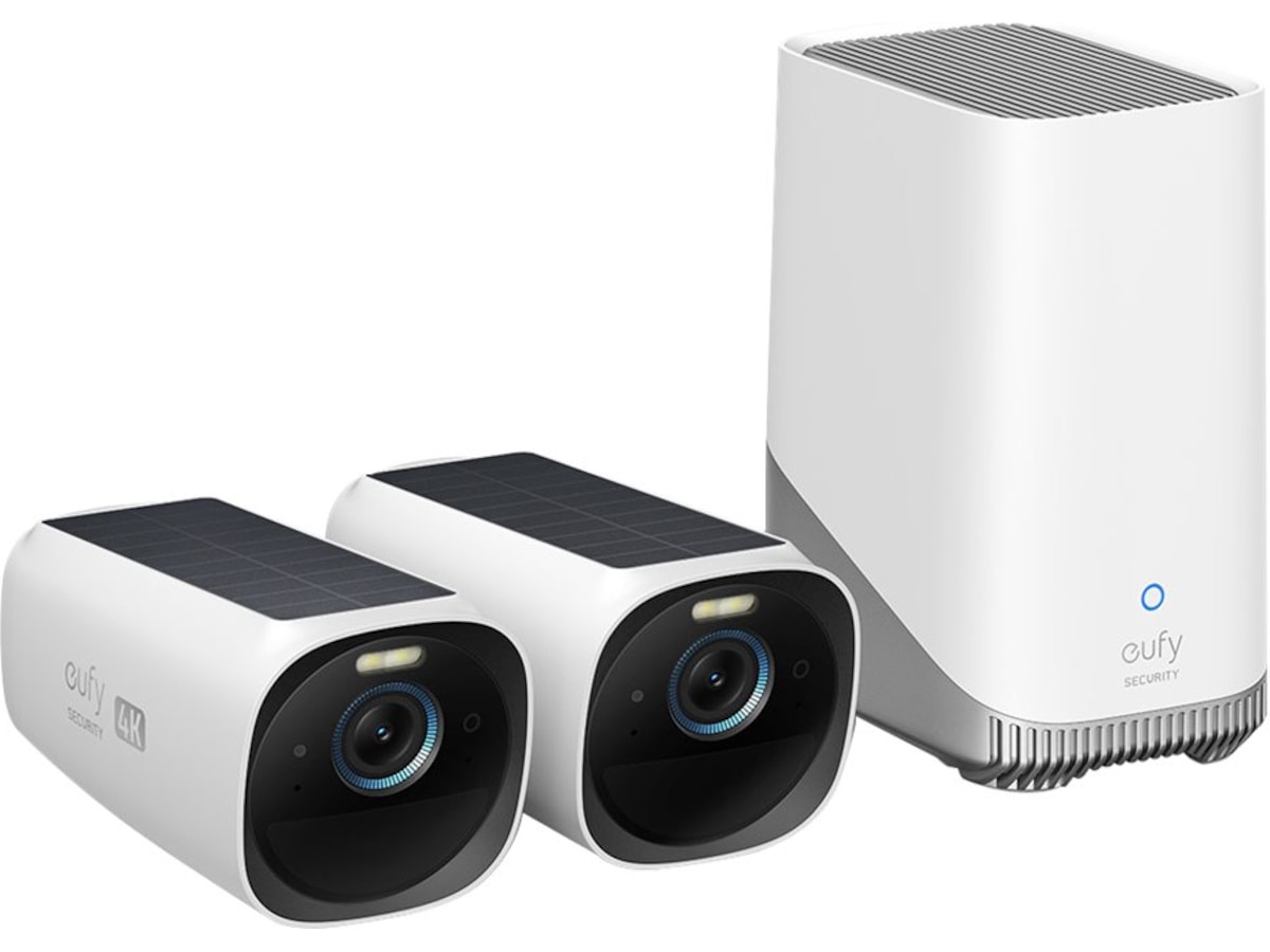 Eufy S330 eufyCam 3 Kit 4K övervakningskamera 2 pk inkl HomeBase 3 Övervakningskamera