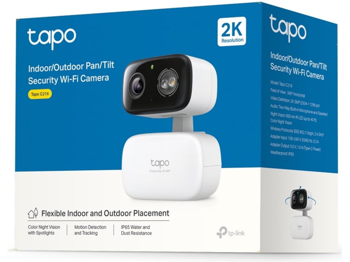 TP-Link Tapo C216 2K utomhus övervakningskamera Övervakningskamera