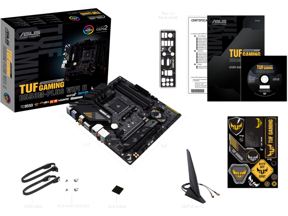ASUS TUF GAMING B550M-PLUS WIFI II Moderkort AMD Socket