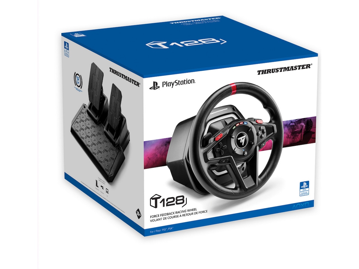 Thrustmaster T128 PlayStation (svart) Ratt och pedaler