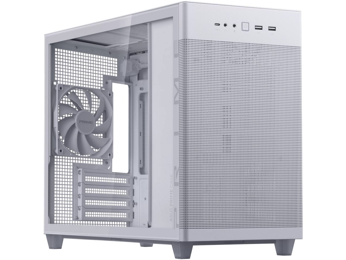 ASUS Prime AP201 Tempered Glass Mini Tower (vit)