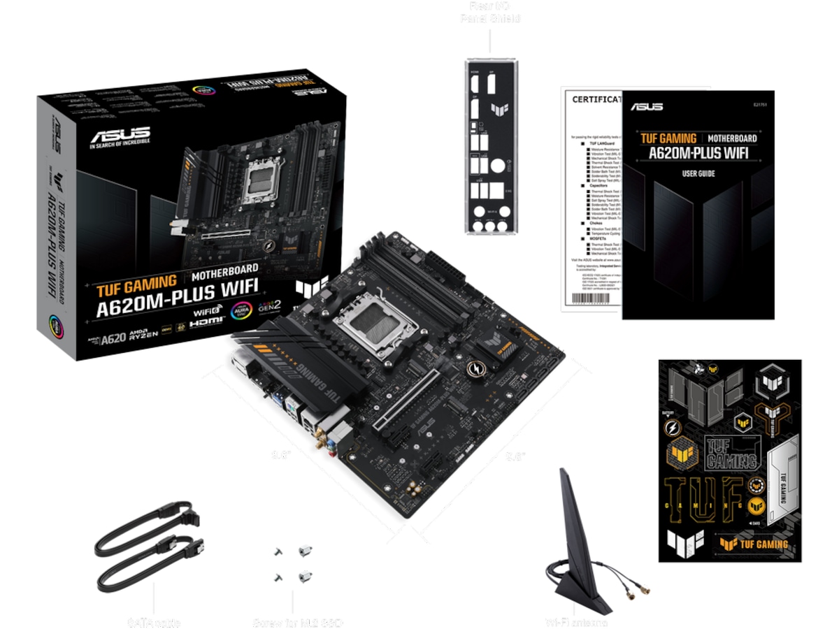 ASUS TUF GAMING A620M-PLUS WIFI Moderkort AMD Socket