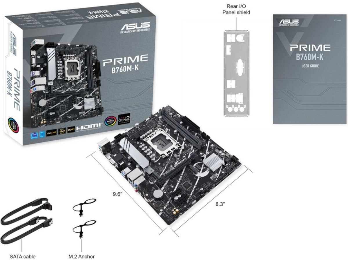 Asus Prime B760M-K Moderkort Intel Socket