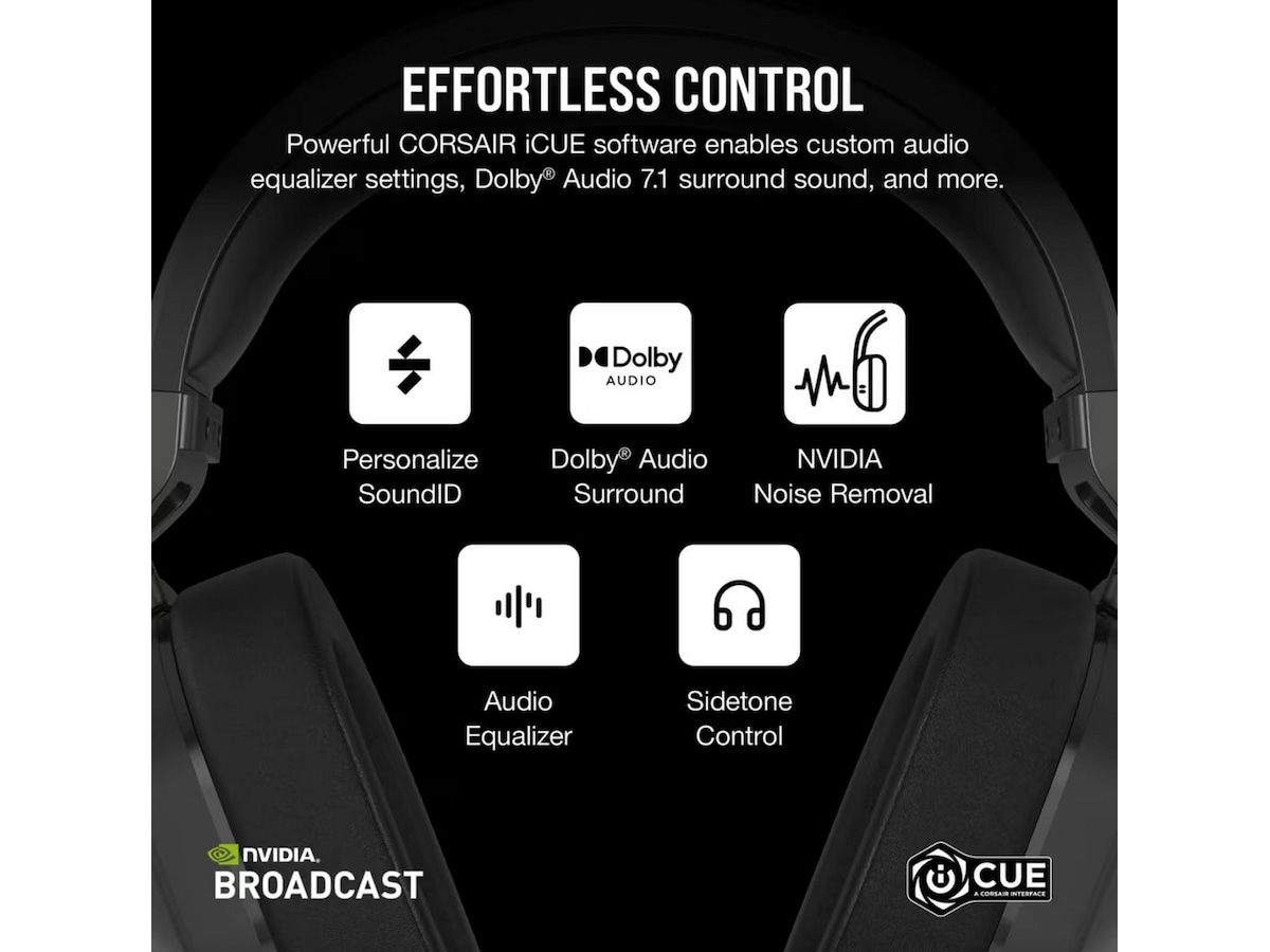 Corsair HS65 Trådlöst Headset (svart) Gamingheadset