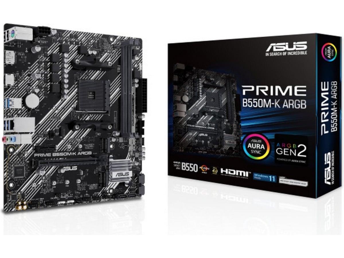 ASUS PRIME B550M-K ARGB Moderkort AMD Socket