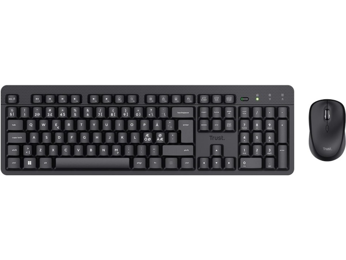 Trust TKM-360 trådlös mus och tangentbord nordic (svart) Mus & tangentbord -combo-paket