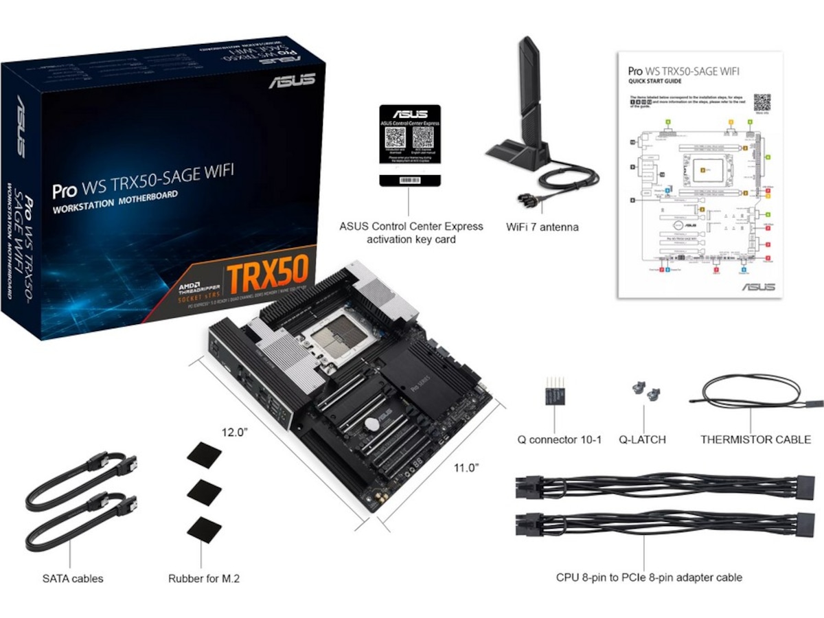 ASUS Pro WS TRX50-SAGE WIFI Moderkort AMD Socket