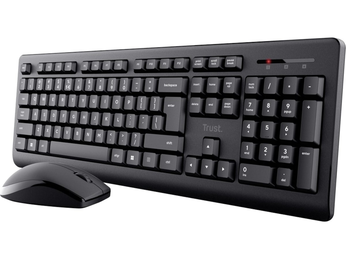 Trust Primo trådlöst Tangentbord och Mus Mus & tangentbord -combo-paket