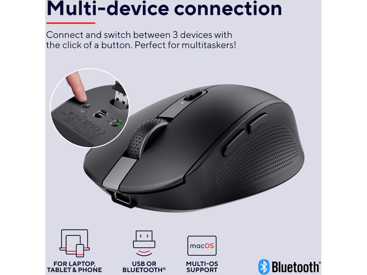 Trust Ozaa Trådlös mus Mus