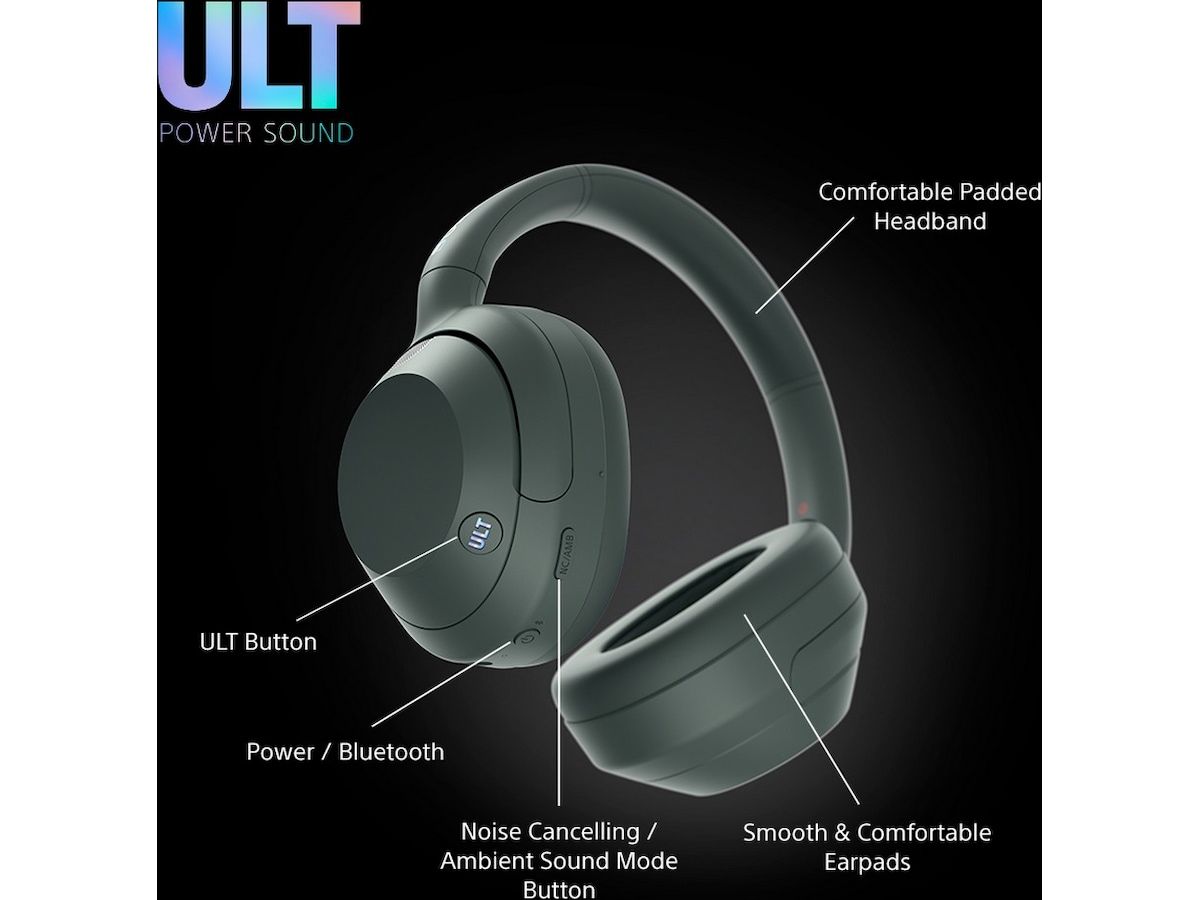 Sony ULT WEAR trådlösa hörlurar Over-Ear med mic (forest gray) Hörlurar