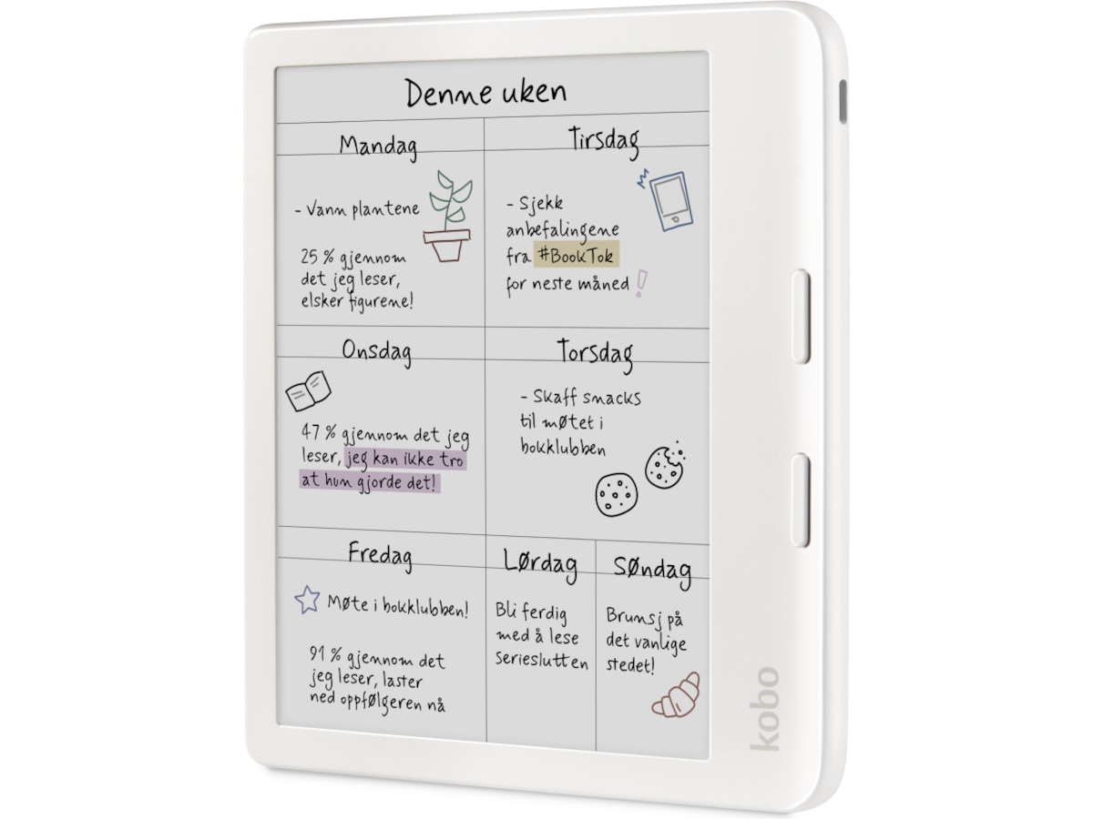 Kobo Libra Colour 7" 32GB (vit) E-bokläsare