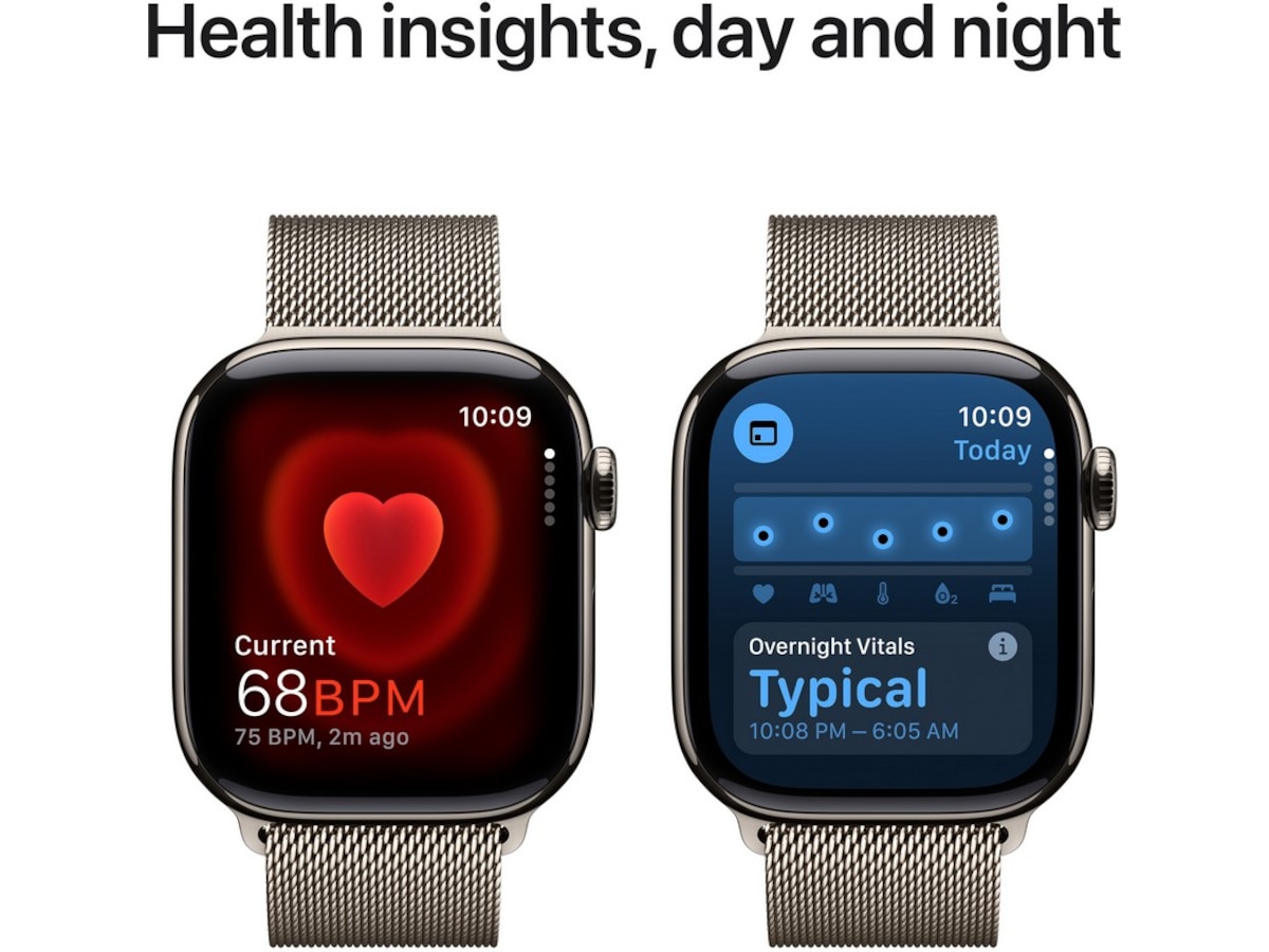 Apple Watch Series 10 GPS + LTE 42mm Titan (naturlig) Smartwatches