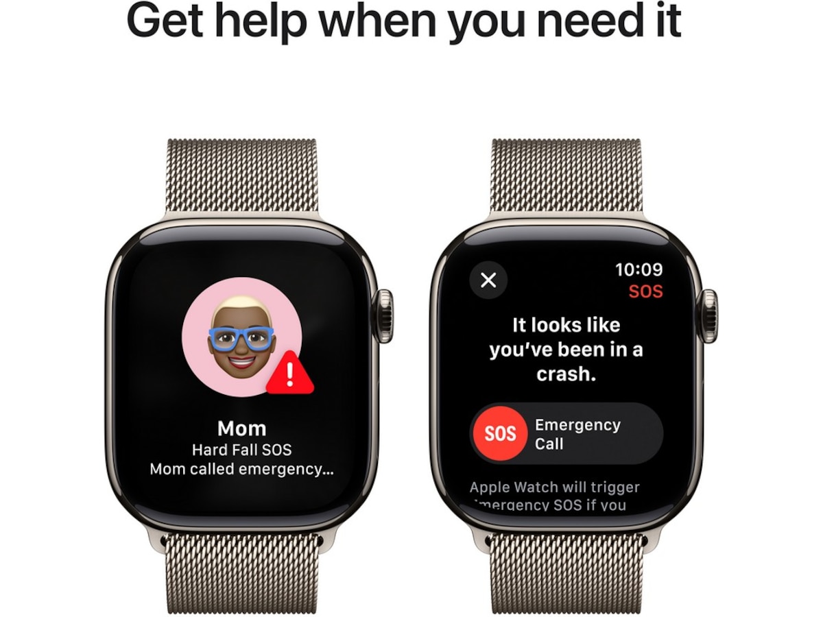 Apple Watch Series 10 GPS + LTE 42mm Titan (naturlig) Smartwatches