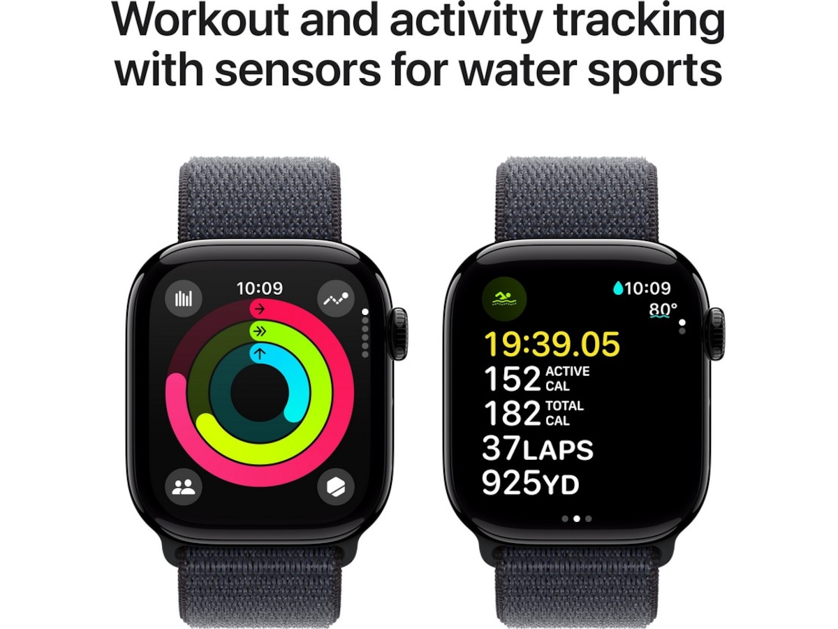 Apple Watch Series 10 GPS + LTE 42mm Aluminium (gagatsvart) Smartwatches