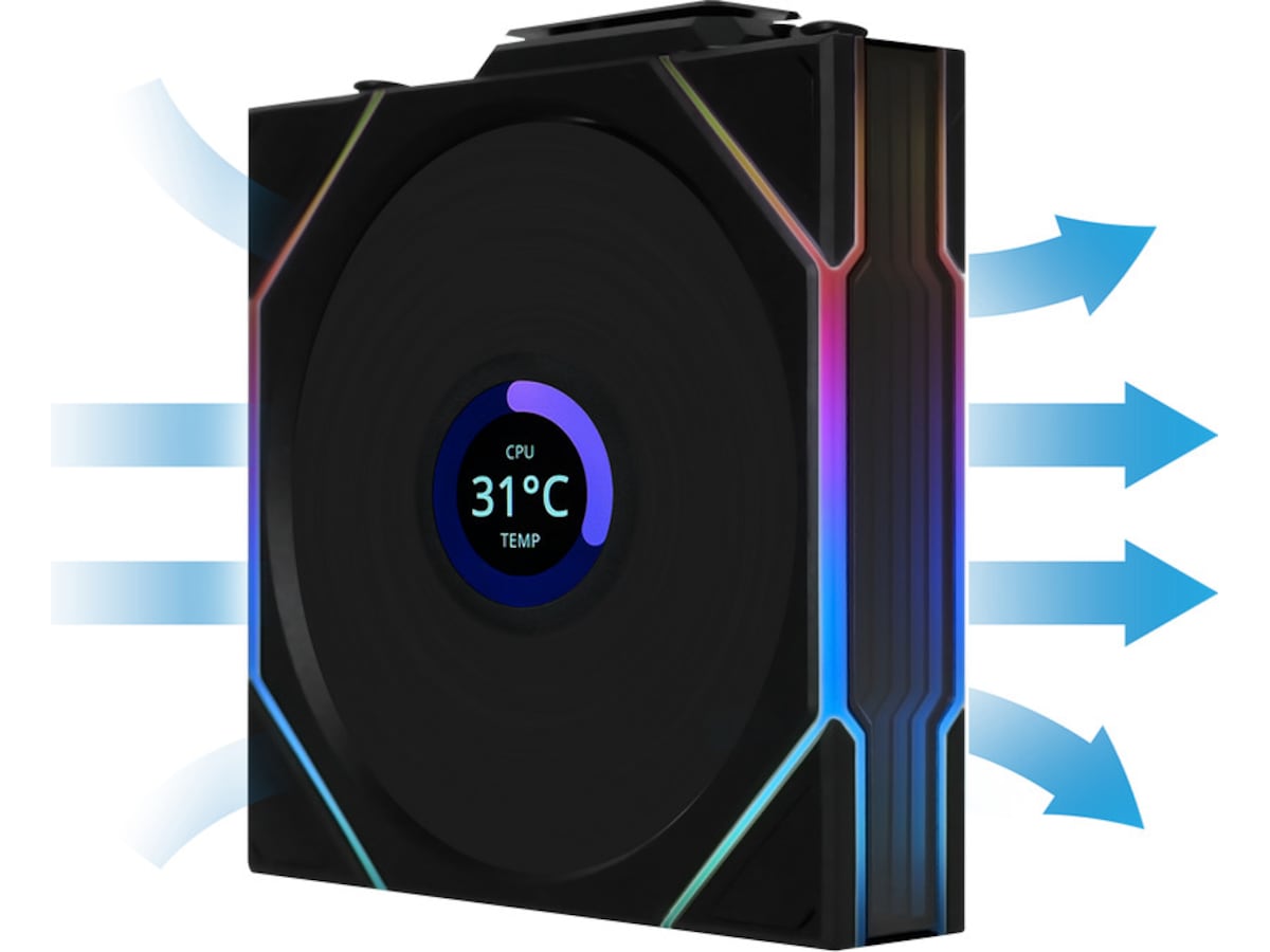 Lian Li UNI FAN TL Wireless LCD (svart) Fläkt