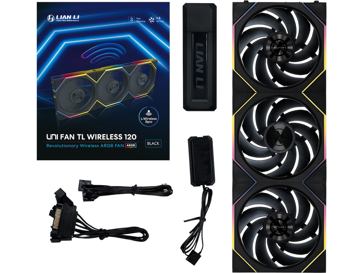 Lian Li UNI FAN TL Wireless 3pk (svart) Fläkt