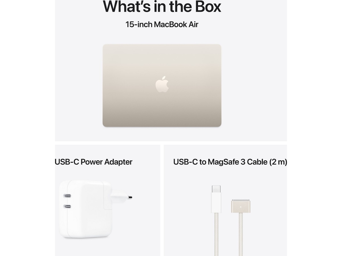 MacBook Air 15" M4 (2025) 512GB (stjärnglans) Datorer - Bärbara / laptop