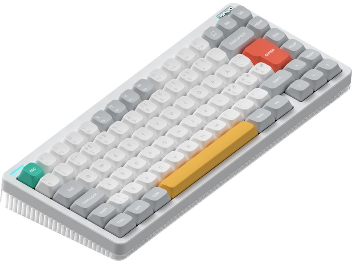 NuPhy Halo75 V2 trådlöst gaming tangentbord (Ionic white/lemon) Gamingtangentbord