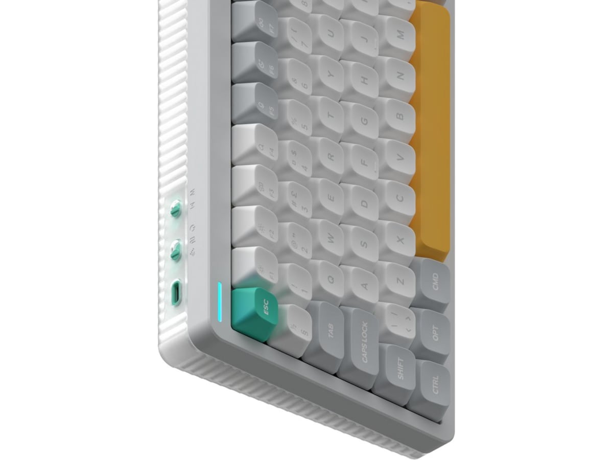 NuPhy Halo75 V2 trådlöst gaming tangentbord (Ionic white/lemon) Gamingtangentbord