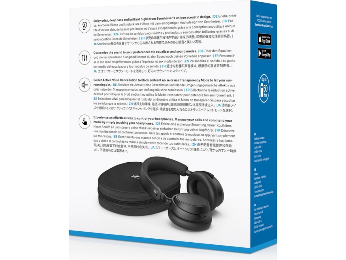 Sennheiser ACCENTUM Plus trådlösa hörlurar, On-Ear (svart) Hörlurar