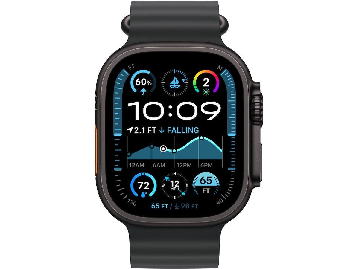 Apple Watch 49mm Black Titanium Ocean Band (black) Armband