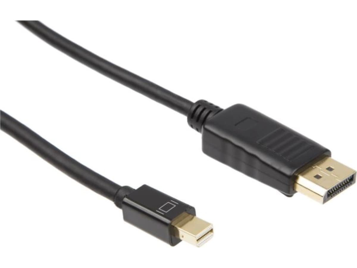 MiniDP till Displayport kabel 1m (svart) Skärmkablar