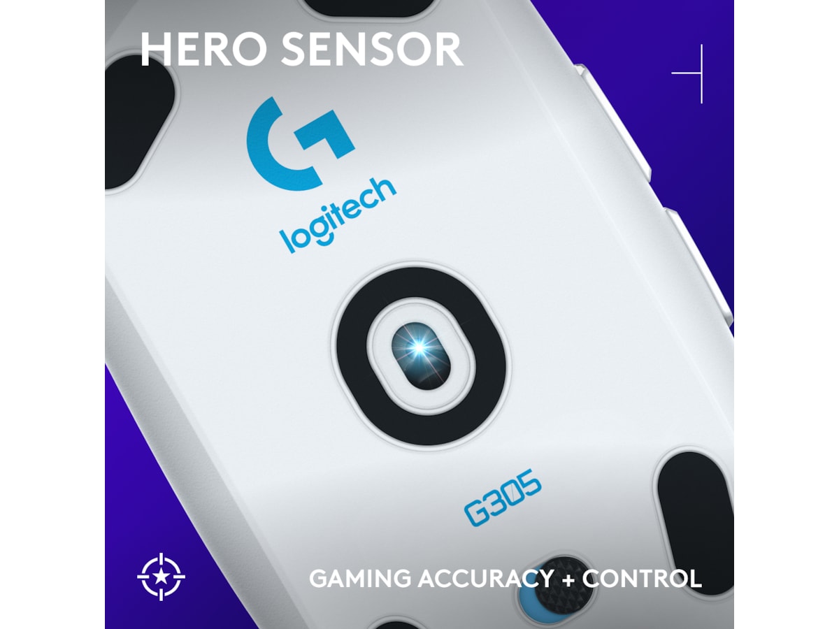 Logitech G305 Lightspeed Trådlös Gamingmus (vit) Gamingmus