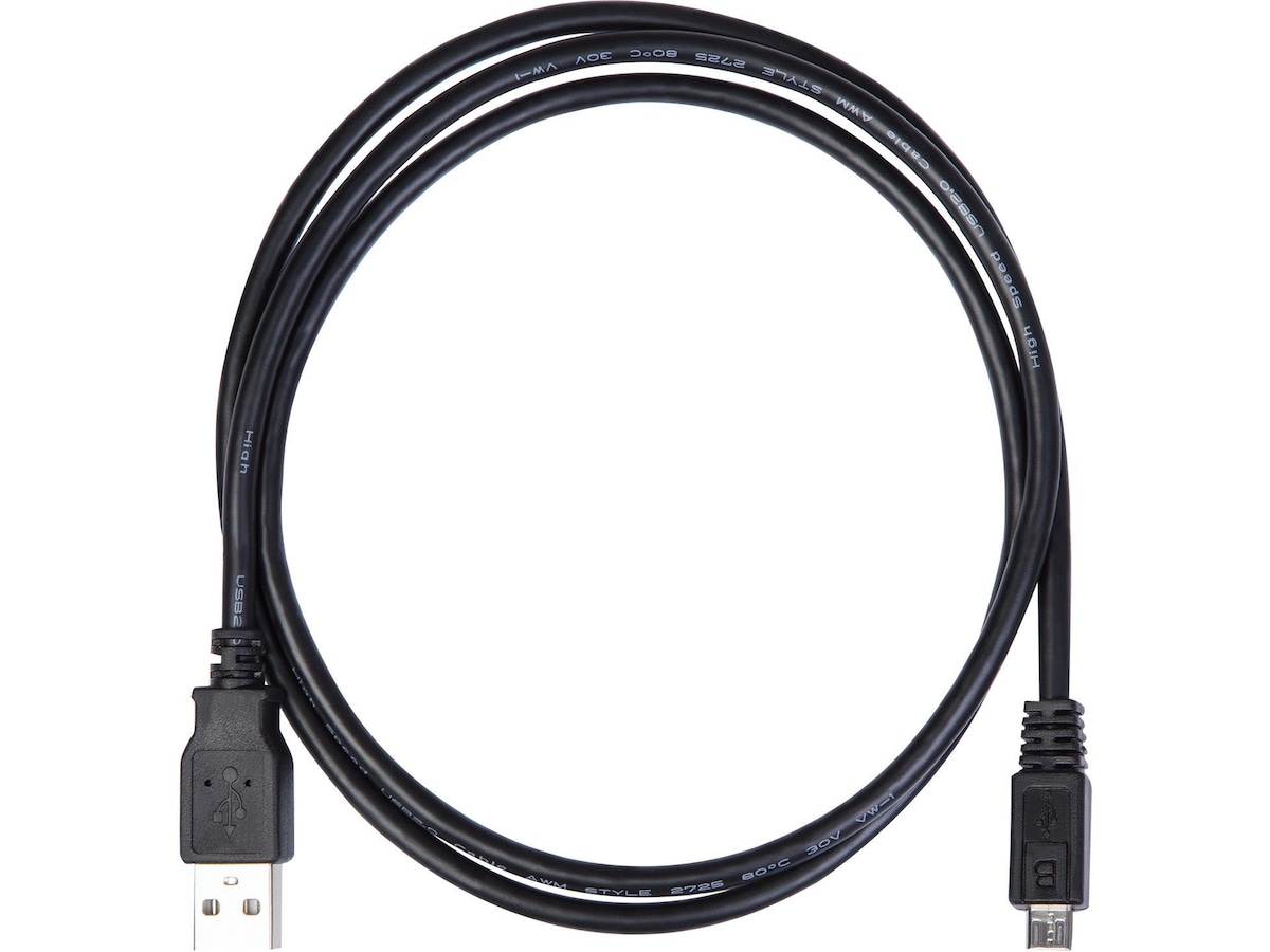 USB-A till USB Micro-B kabel 1m (svart) USB-kablar