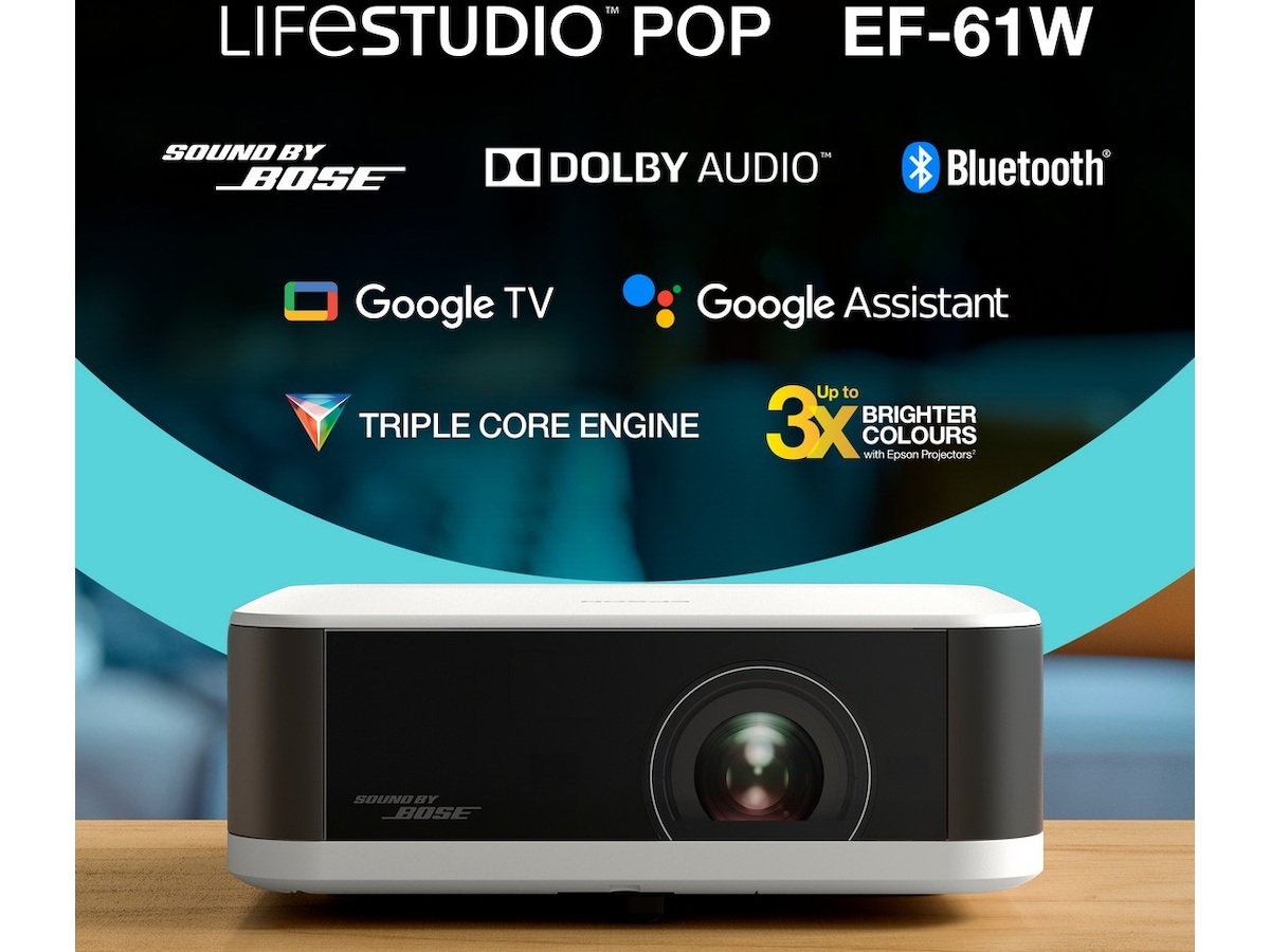 Epson Lifestudio Pop EF-61W bärbar 3LCD projektor (vit) Projektorer