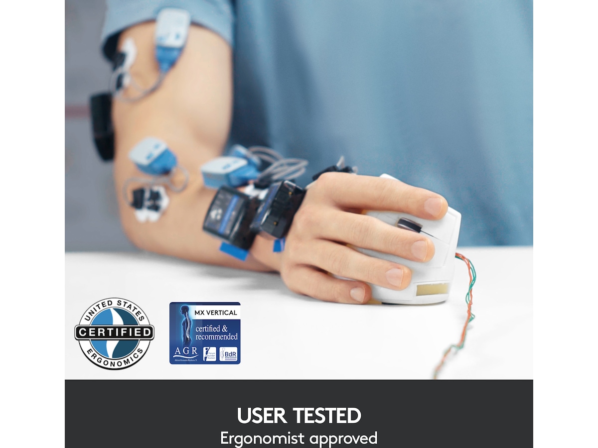 Logitech MX Vertical Trådlös Bluetooth Mus Ergonomi