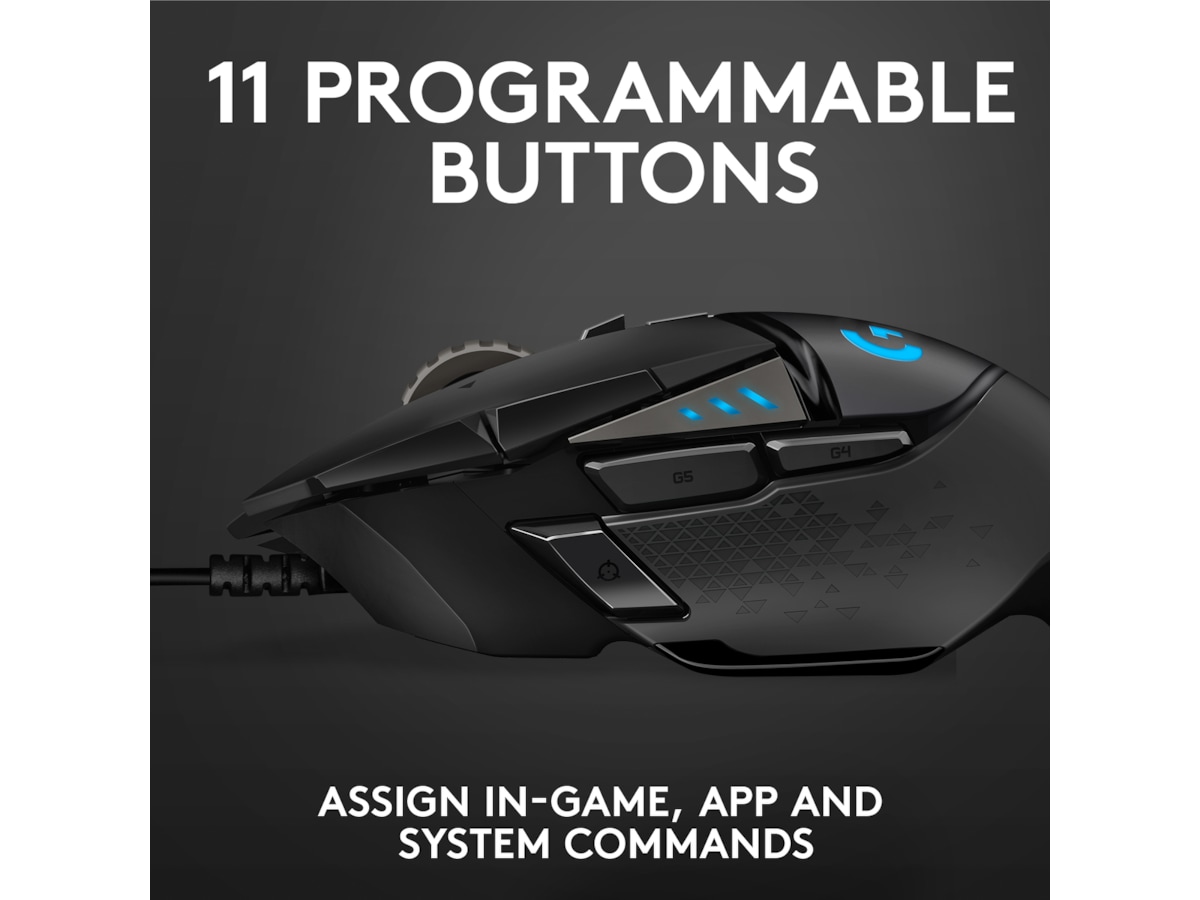 Logitech G502 HERO Gamingmus (svart) Gamingmus