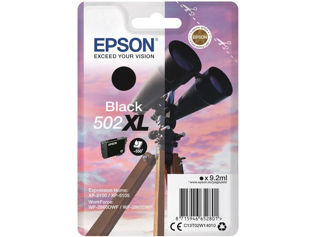 Epson Bläck 502XL Svart Bläckpatron