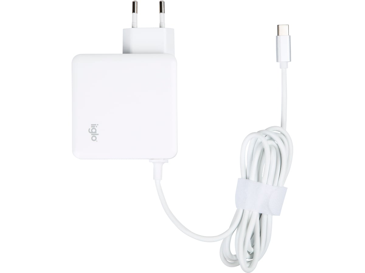 iiglo universal laddare till PC, telefon och surfplatta, USB-C 65W Batteri och laddare