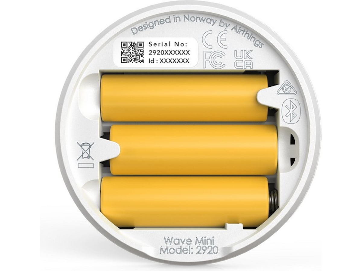 Airthings Wave Mini luftkvalitetsmätare (vit) Luftkvalitetsmätare