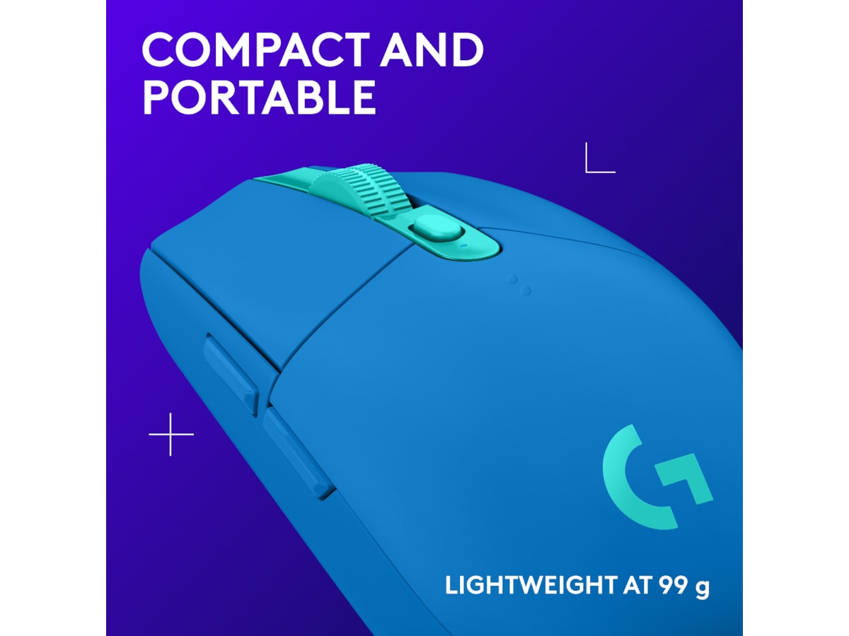 Logitech G305 LIGHTSPEED Trådlös Gamingmus (blå) Gamingmus