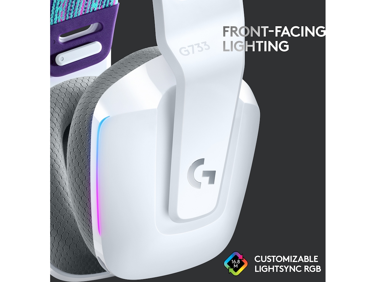 Logitech G733 LIGHTSPEED Trådlöst Gamingheadset (vit) Gamingheadset