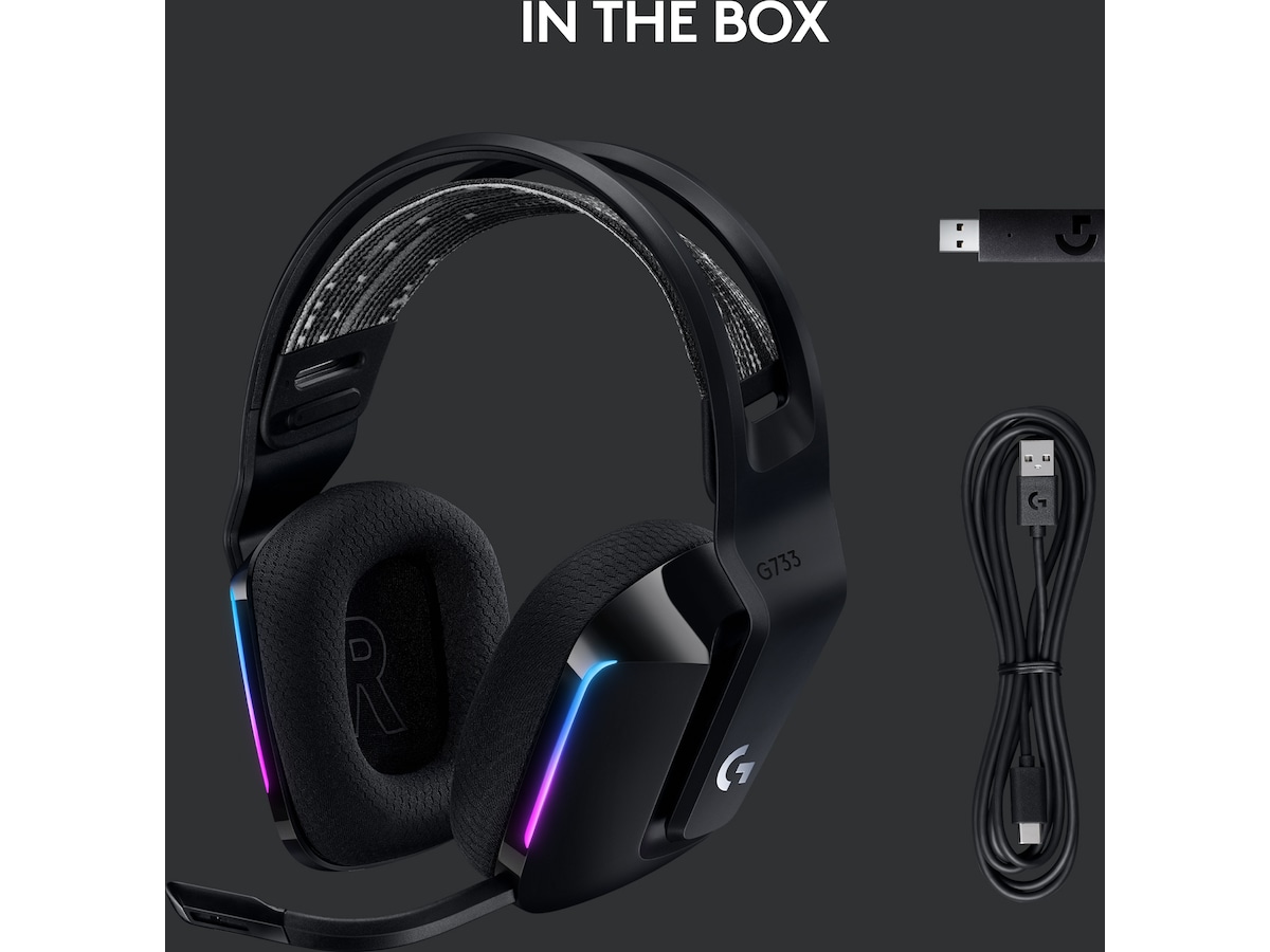 Logitech G733 LIGHTSPEED Trådlöst Gaming Headset (svart) Gamingheadset
