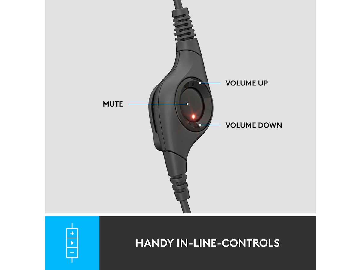Logitech H390 USB PC Headset (svart) Headset