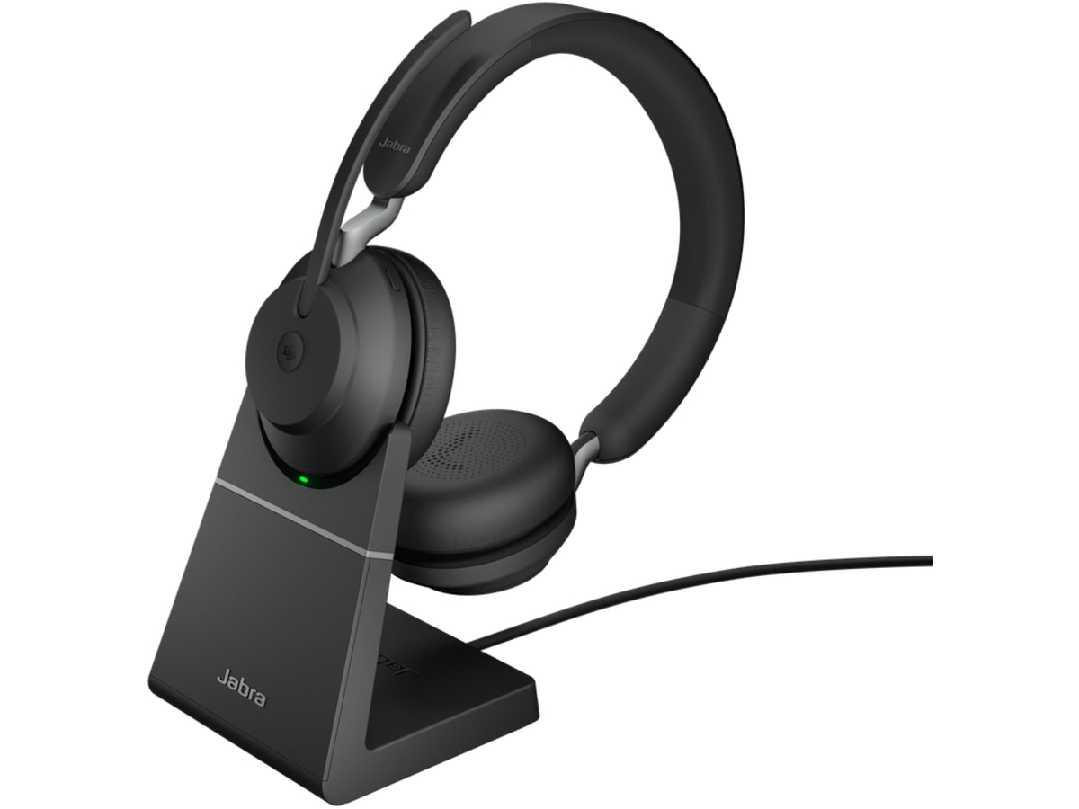 Jabra Evolve2 65, Link380c MS Stereo Stand Black Trådlöst headset