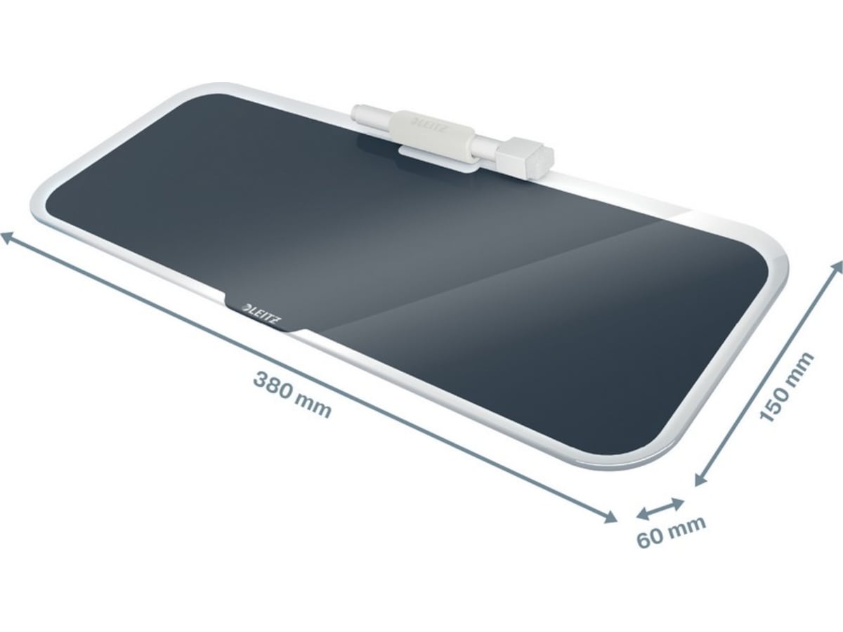 Leitz Cosy Memotavla med glasyta som en whiteboard - sammetsgrå Whiteboards