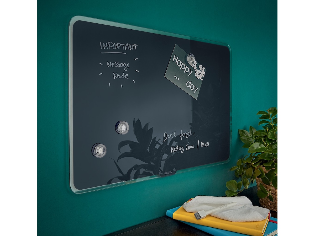 Leitz Cosy Glastavla - magnetisk whiteboard 60x40 cm - sammetsgrå Whiteboards