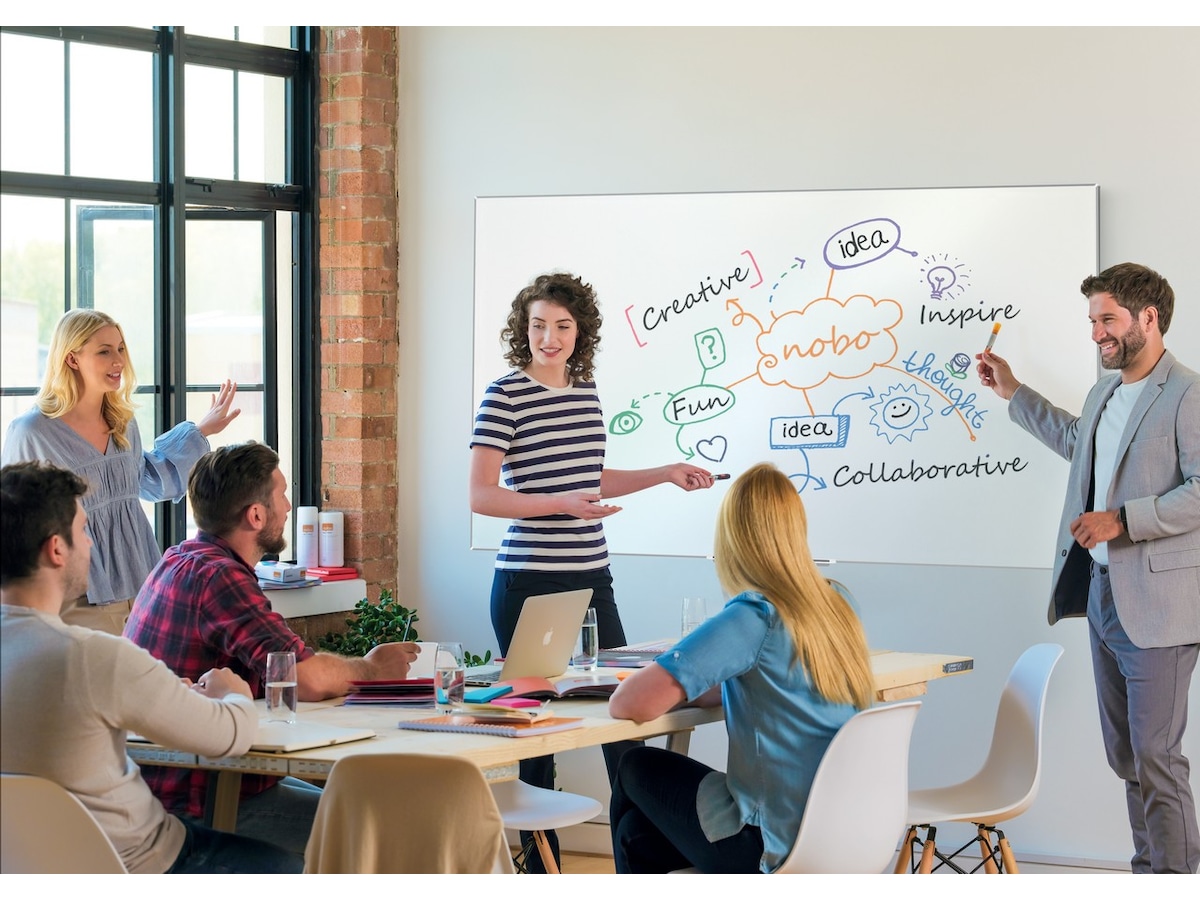 Nobo Whiteboard Impression Pro Widescreen 85" emaljerad magnetisk tavla Whiteboards