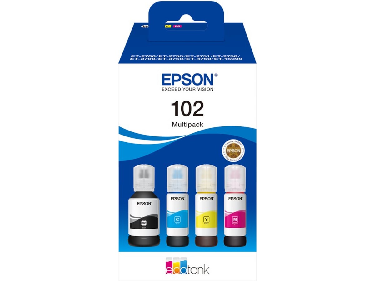 Epson 102 EcoTank BlÀck Multipack (4 fÀrger)