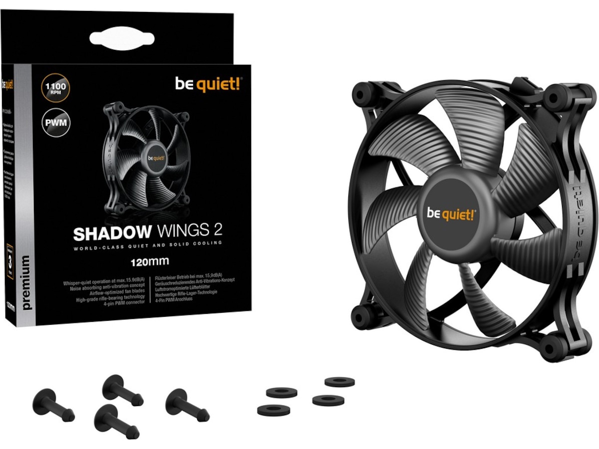 be quiet! Shadow Wings 2 120mm PWM Fläkt Fläkt